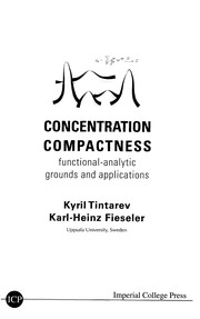 Cover of Concentration compactness by Kyril Tintarev