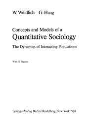 Front cover of Concepts and models of a quantitative sociology by Weidlich, Wolfgang