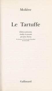 Cover of Le Tartuffe by Molière