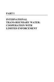 Front cover of Conflict and Cooperation on Trans-Boundary Water Resources by Richard E. Just