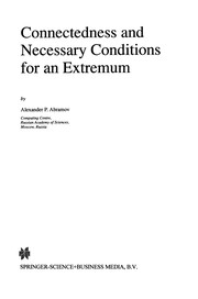 Front cover of Connectedness and Necessary Conditions for an Extremum by Alexander P. Abramov