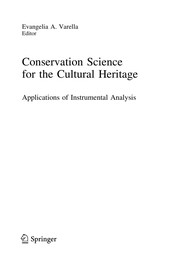 Front cover of Conservation Science for the Cultural Heritage by Evangelia A. Varella