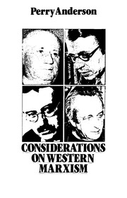 Front cover of Considerations on Western Marxism by Perry Anderson