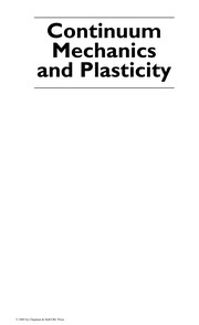Front cover of Continuum mechanics and plasticity by Han-Chin Wu