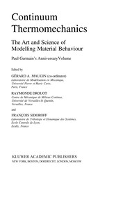 Cover of Continuum thermomechanics by Paul Germain