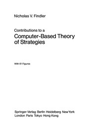 Front cover of Contributions to a Computer-Based Theory of Strategies by Nicholas V. Findler