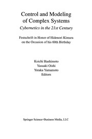 Cover of Control and Modeling of Complex Systems by Koichi Hashimoto