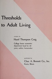 Cover of Thresholds to adult living by Hazel Thompson Craig