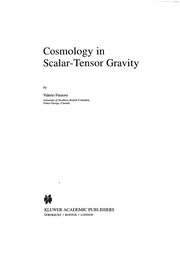 Cover of Cosmology in scalar-tensor gravity by Valerio Faraoni