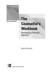 Cover of The counsellor's workbook by John McLeod