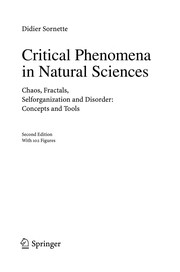 Front cover of Critical phenomena in natural sciences by Didier Sornette