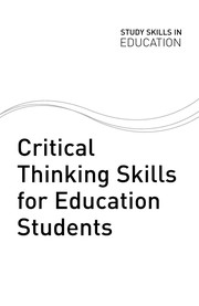 Front cover of Critical thinking skills for education students by Brenda Judge