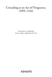 Cover of Crusading as an act of vengeance, 1095-1216 by Susanna A. Throop