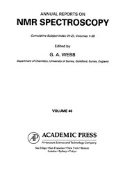 Cover of Annual reports on NMR spectroscopy by G. A. Webb