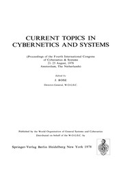 Front cover of Current Topics in Cybernetics and Systems by J. Rose