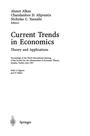 Front cover of Current Trends in Economics by Ahmet Alkan