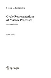 Front cover of Cycle representations of Markov processes by Sophia L. Kalpazidou