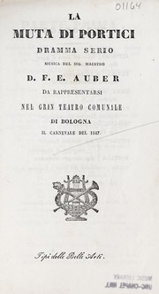 Front cover of La muta di Portici by Eugène Scribe