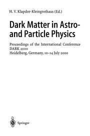 Front cover of Dark Matter in Astro- and Particle Physics by H. V. Klapdor-Kleingrothaus