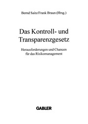 Front cover of Das Kontroll- und Transparenzgesetz by PwC Deutsche Revision Aktiengesellschaft - Wirtschaftsprüfungsgesellschaft