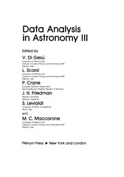 Front cover of Data analysis in astronomy III by International Workshop on Data Analysis in Astronomy (3rd 1988 Erice, Sicily)