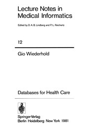 Cover of Databases for Health Care by Gio Wiederhold