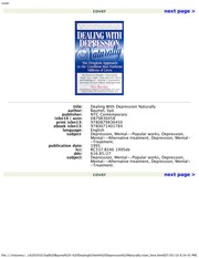 Cover of Dealing with depression naturally by Syd Baumel