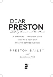 Cover of Dear Preston by Preston Bailey