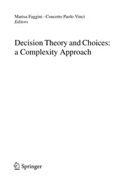 Cover of Decision theory and choices by Marisa Faggini
