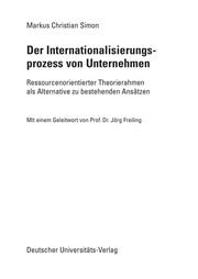 Front cover of Der Internationalisierungsprozess von Unternehmen by Markus Christian Simon