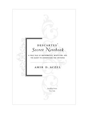 Front cover of Descartes' secret notebook by Amir D. Aczel