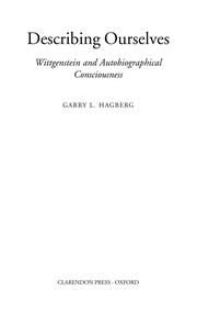 Cover of Describing ourselves by Garry Hagberg
