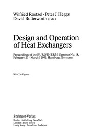 Front cover of Design and Operation of Heat Exchangers by Wilfried Roetzel