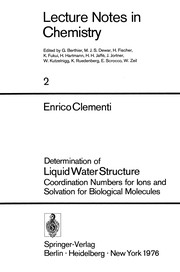Cover of Determination of Liquid Water Structure by Enrico Clementi