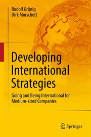 Cover of Developing International Strategies by Rudolf Grünig