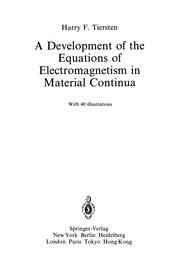 Front cover of A Development of the Equations of Electromagnetism in Material Continua by Harry F. Tiersten