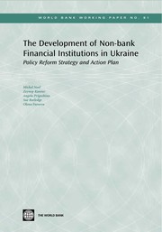 Cover of The development of non-bank financial institutions in Ukraine by Michel Noël