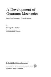 Front cover of A Development of Quantum Mechanics by George H. Duffey