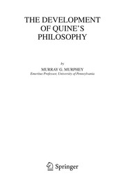 Front cover of The Development of Quine's Philosophy by Murray Murphey