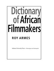 Front cover of Dictionary of African Filmmakers by Roy Armes