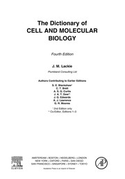 Front cover of The dictionary of cell and molecular biology by J. M. Lackie