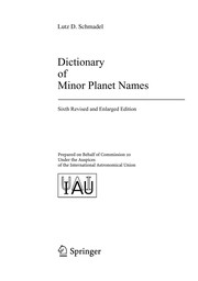 Front cover of Dictionary of Minor Planet Names by Lutz D. Schmadel