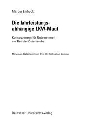 Front cover of Die fahrleistungsabhängige LKW-Maut by Marcus Einbock