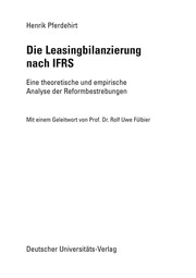 Front cover of Die Leasingbilanzierung nach IFRS by Henrik Pferdehirt