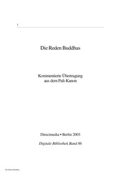Cover of Die Reden Buddhas by Directmedia Publishing GmbH