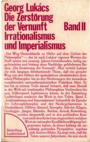 Front cover of Die Zerstörung der Vernunft by György Lukács