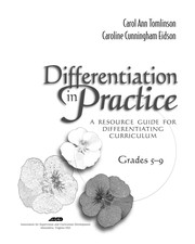 Cover of Differentiation in practice by Carol A. Tomlinson