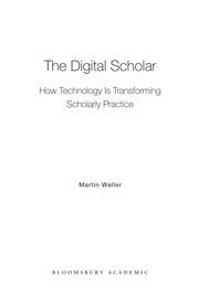 Cover of The digital scholar by Martin Weller