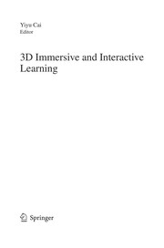 Cover of 3D Immersive and Interactive Learning by Yiyu Cai