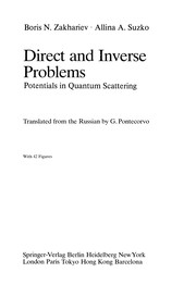 Cover of Direct and Inverse Problems by B. N. Zakharʹev
